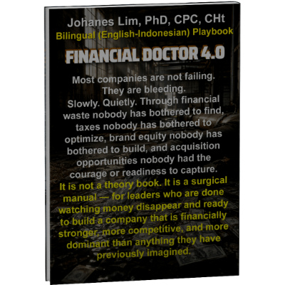 Bilingual Playbook FINANCIAL DOCTOR 4.0 Dr Johanes Lim 2, Dr.Johanes Lim, financial doctor, fractional ceo, contingency coaching no result no pay, double sales, double profit