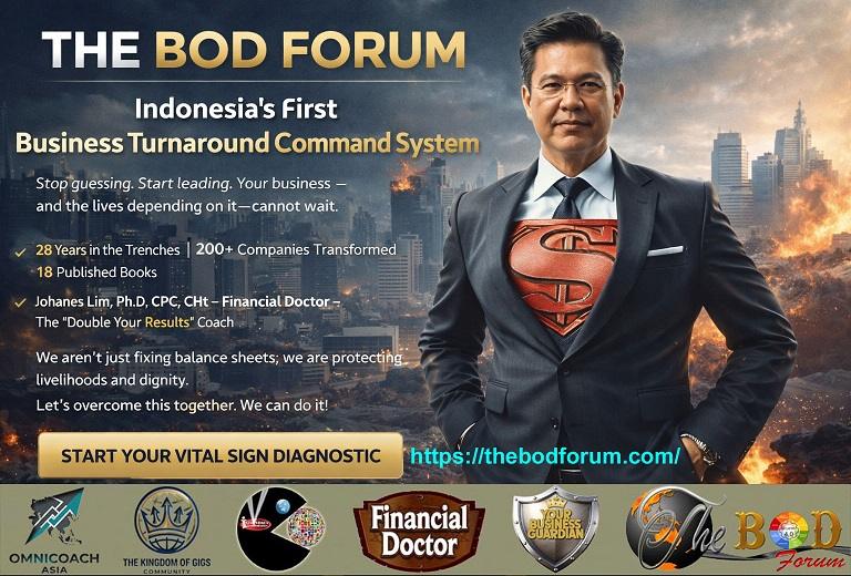 playbook Dr Johanes Lim, business turnaround expert, digitalpreneur, business diagnostic